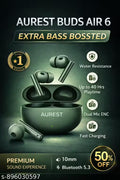 Buds Air 6 Wireless TWS Bluetooth Ear buds | High-Quality Sound | Long Battery Life | Touch Control Ear buds
