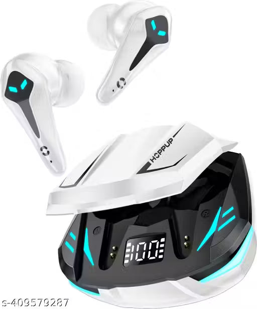 Hoppup Xo3 Gaming Earbuds with 35MS Low Latency, 13MM DRIVERS & 50H PlayTime Bluetooth Headset (White, True Wireless)