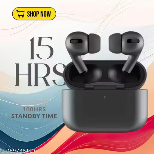 Airpod Pro blk True Wireless Bluetooth Earphones with 10Hours of Playtime & Compatible for all Smartphones