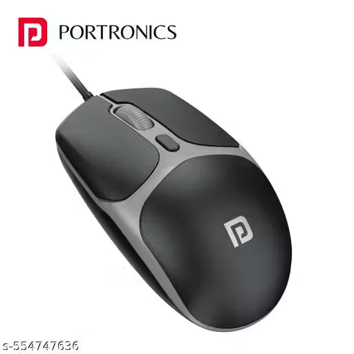 Portronics Toad 103 Wired Optical Mouse with 2400 DPI, Plug & Play, Ambidextrous, Hi-Optical Tracking, 1.5M Cable Length,