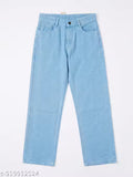Men's Straight Fit Denim Jeans | Mid Rise Casual Cotton Denim Pants | Regular Comfort Fit Stylish Jeans for Men