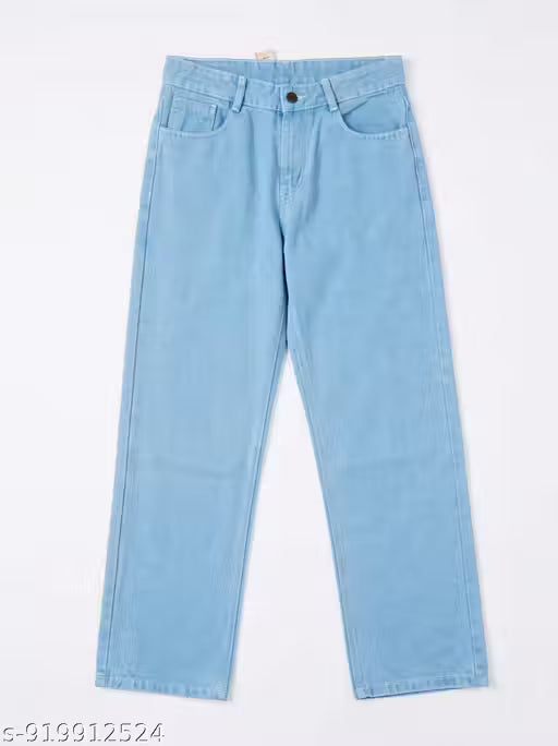 Men's Straight Fit Denim Jeans | Mid Rise Casual Cotton Denim Pants | Regular Comfort Fit Stylish Jeans for Men