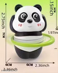 Panda Toy with Box Gift Pack, Wind-Up Clockwork Toys, Amusing Novelty Items, Playful Panda Plush Gifts for Children, Featuring Resin Animals