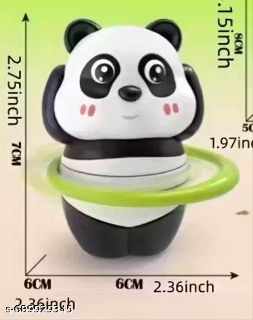 Panda Toy with Box Gift Pack, Wind-Up Clockwork Toys, Amusing Novelty Items, Playful Panda Plush Gifts for Children, Featuring Resin Animals