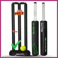 BULL FITZ Slog Kids Plastic Cricket Bat with Wicket Set & 1 Tennis Ball for Kids (Size 3, Age 6-10 Year Old Kids) Multicolor