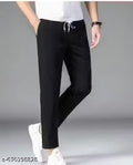 Men's Slim Fit Active Track Pant With Cross Pocket Black
