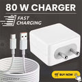 80 Watt Mobile Charger, 80 Watt Fast Charger; 3A Super Fast Mobile Charger, 80 watt charger, Compatible with Supervooc, VOOC, Warp