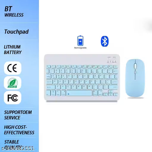 UDAY ENTERPRISES Wireless Keyboard & Mouse Combo Combo Set (White+Green)