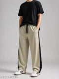 Men's Track Pants, Side Stripe Track Pants, Joggers for Men, Men's Lowers, Streetwear Pants for Men, Black Track Pants