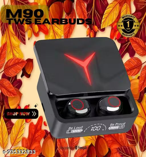 Premium M90 Wireless Earbuds Bluetooth 5.3 TWS Earphones Mini Gaming Headphones with Mic and Charging Case