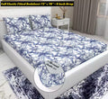 HIYANSHI HOME FURNISHING Glace Cotton King Size All Around Elastic Fitted Double Bedsheet 72'' x 78'' + 8 with 2 Pillow Covers