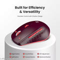 Portronics Toad 32 2.4GHz Wireless Optical Mouse with 6 Button Design, Noiseless Clicks, Adjustable DPI Upto 1600(Red)