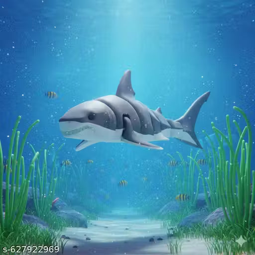 Articulated Shark Fidget Toy | Flexible 3D Printed Ocean Animal