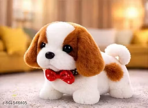 Hopping Walking Dog Toy with Sounds, Jumping Dog Wiggling Tails, Twitching Mouth and Nose, Educational Interactive Dog Toy for Baby Kids Children
