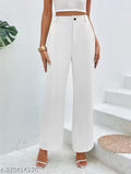 Trendy Women Trouser Straight Design Soft Comfortable Material
