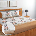 MIGHTYCOZY Premium Cotton Double Fitted Bedsheet 72x78+10 Inches with 2 Pillow Covers | Soft Breathable Elastic Bed Sheet for King Size Mattress