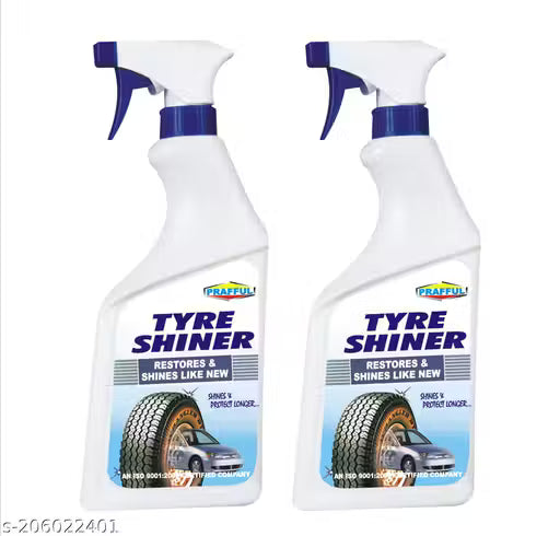 PRAFFUL Car/Bike Tyre cleaner and shiner 500ml Pacl of 2
