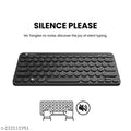 Portronics Bubble Multimedia Wireless Keyboard 2.4 GHz & Bluetooth 5.0 Connectivity, Noiseless Experience, Compact Size