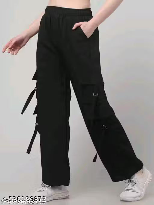 Women stylish cargo ns 6 pocket jogers pants