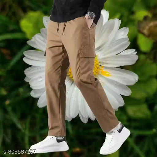 New Stylish | Premium Quality | Track Pant | 4 Pocket | Cotton Cargo | Men Pant| Brown