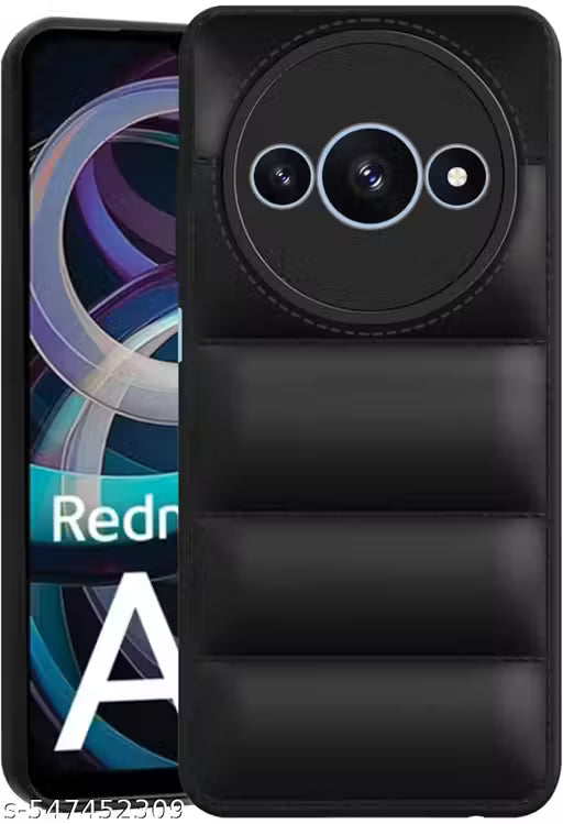 Redmi A3 / Redmi A3x / Poco C61 (4G) Back Cover | Camera Bump & 360° Flexible Puff Armor Protection