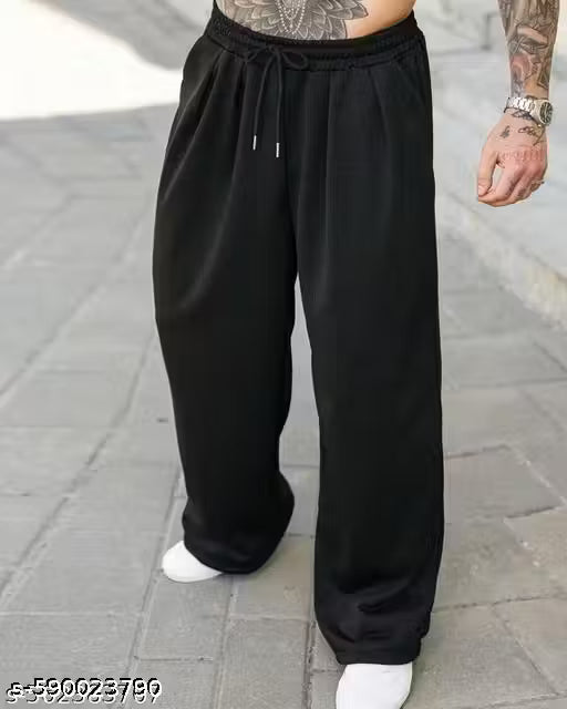Vownz Men's Lower/ Trouser–Loose Fit Polycotton with Elastic Waistband & Pockets