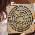 Engaging Mind Game Wooden Balancing Challenge Ball in a Maze Challenge Puzzle