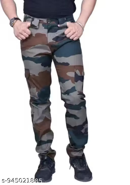 Army Style Comouflage Multipocket Track Pant Trendy Cargo Joggers Man
