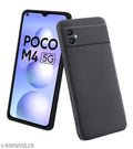 MobiCraft Zone SoftSilicon Back Cover for POCO M4 5G - Black