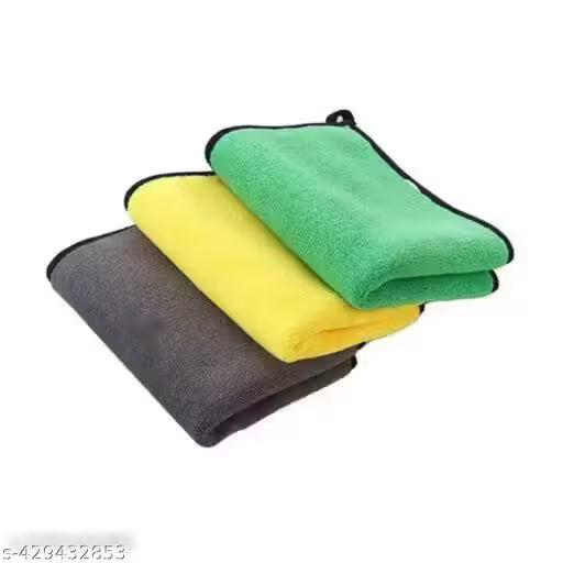2 Pcs Microfiber Cloth for Car Cleaning and Detailing, Double Sided, Microfiber Towel for Car & Bike,Super Soft Car Wash Cloth, 600 GSM Pack of 2, Color: Mix