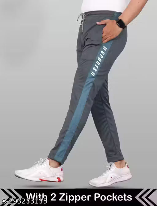 MALAKAR® Track Pants for Mens/Joggers for Men/Lower Lycra Blend with 2 Side Zipper Pockets for Gym, Exercise, Morning Walk, Sports Combo (Pack of 1)