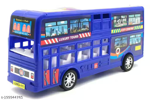 JVTS Kids Toy Transportation Vehicle Double Decker Bus Toy (25*7*10 cm) (Multicolor, Pack of: 1)