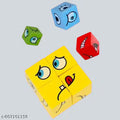Premium Wooden Face Change Magic Cube | Kids Educational Expression Blocks | Emoji Matching Puzzle Game for Children