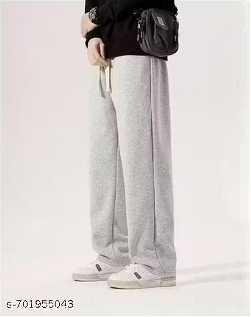 Men Grey Baggy Fit Track Pants