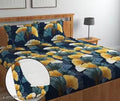 Cotton Elastic All Around Fitted King Size Double Bed Bedsheet with 2 Pillow Covers | Floral Printed Bedsheet Combo