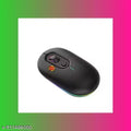 Dual Mode Wireless RGB Mouse with USB Nano Receiver | 2.4G USB Silent Click and 1600 DPI Adjustable Sensor Multi-Color RGB Light Portable Mouse for Laptop &Desktop (Black)