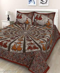 SOUL VENTURE - Cotton Double Bedsheet Jaipuri Printed Bedsheets chadar for double bed king size bedsheets 90*100