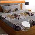 220 TC Cotton Contrast Pillow Elastic Fitted Bedsheet| Cotton bedsheet| trending bedsheet| summer bedsheet| Fitted Bedsheet| wrinkle free bedsheet |double Bedsheet with pillows