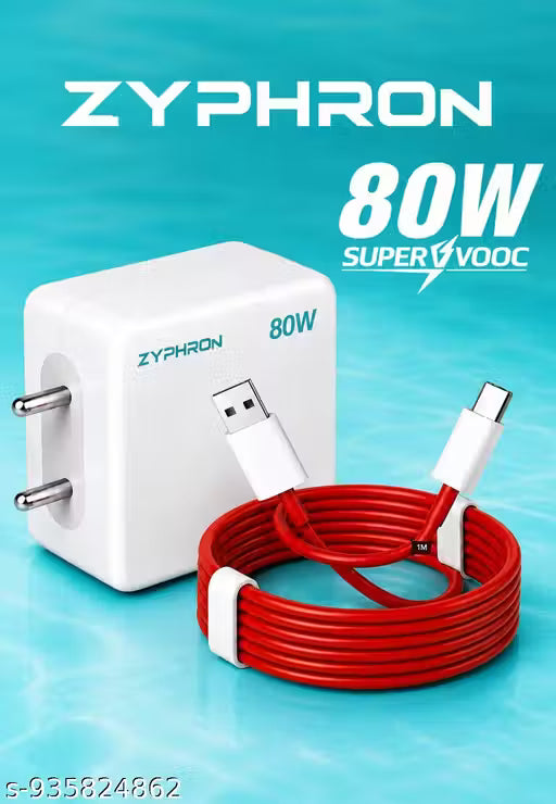 SUPER VOOC 80W superfast charger Compatibility smart protection stylish premium design for all smart phone