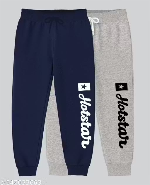 Trendy Boys Muliticolor Cotton Track Pant's Pack of 2