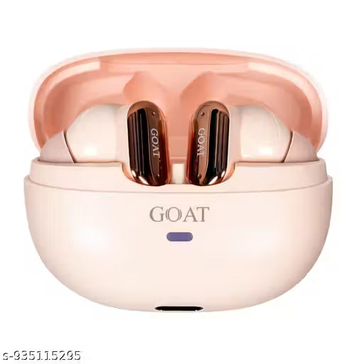 GOAT TARANGA True Wireless Earbuds with Bluetooth 6.0, 40H Playtime, Deep Bass & IPX5 Waterproof - IVORY