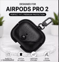 Leather Case FOR APPLE Airpods Pro / Airpods Pro 2||case only (Do Not Place Order For Other Brands)) PU leather case with button lock for APPLE Airpods PRO MODEL (Black)