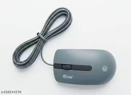 EVM-M009 High Precision Wired Optical Mouse - Sleek Grey Design high quality .