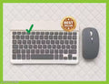 Wireless Keyboard Mouse Combo Rechargeable | Compact Slim Design with Adjustable DPI Mouse