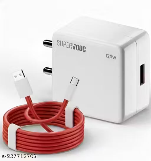 80W SUPERVOOC Fast Charger with Type-C Cable | 80W USB Charger for One Plu s, Realm e,