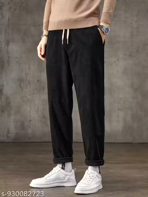 Men’s Casual Corduroy Pants | Regular Fit Comfort Wear Premium Men’ Corduroy Trousers | Soft & Trendy Look