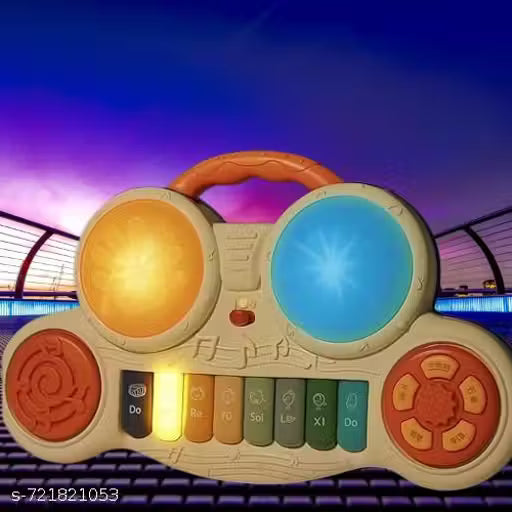 NILKANTHVARNI Kids Musical Piano Drum Toy with Light & Sound | Educational Music Learning Toy for Babies and Kids