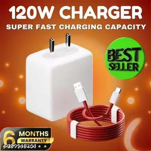 85 Watt Super-Fast Charger, 5A PoweEr Adapter Fast Charging Mobile Charger With Detachable Cable Supports Supervooc,