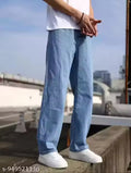 Jaanu Clothing Regular Fit Men Baggy Sky Blue Jeans