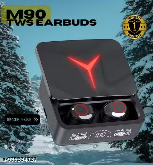 Premium M90 Wireless Earbuds Bluetooth 5.3 TWS Earphones Mini Gaming Headphones with Mic and Charging Case